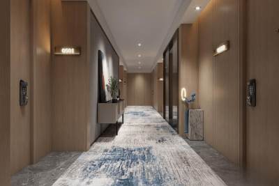 现代酒店玄关过道3D模型下载